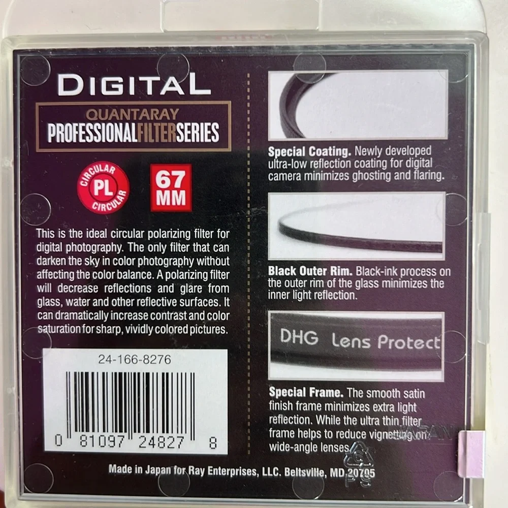 NEW-Quantaray Professional Filter Series 67mm